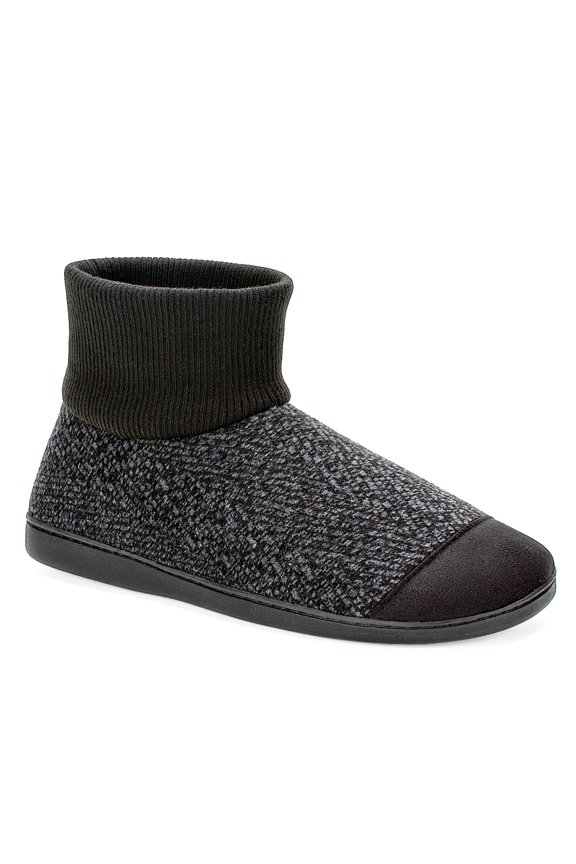 Men's Slippers with Memory Foam, Warm Fleece Slipper Boots, Indoor Outdoor Non-Slip Winter House Shoes