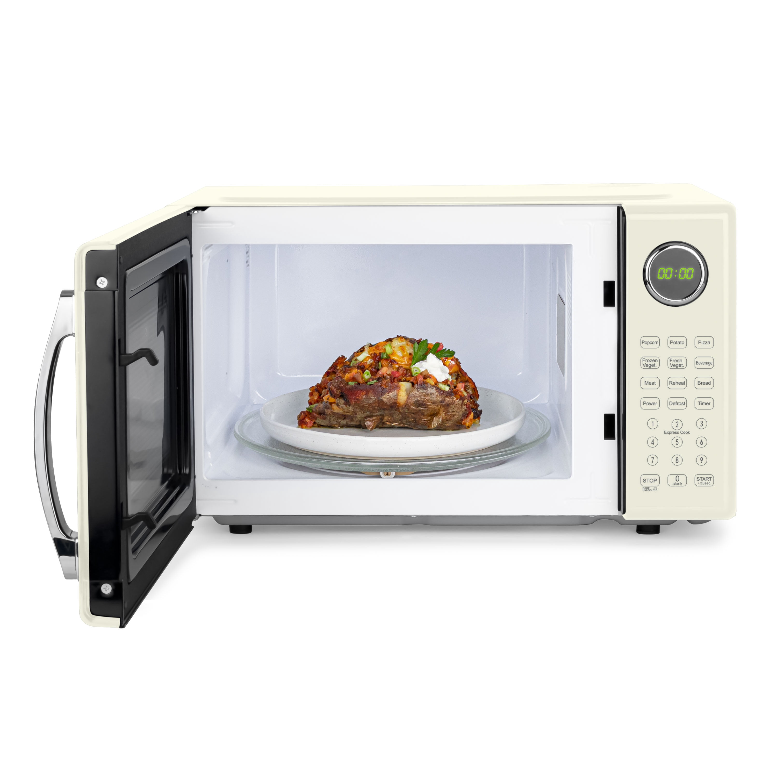 Retro 1.1 cu. ft. Countertop Microwave Oven, Ivory