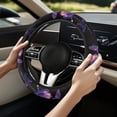 thumbnail image 2 of Uorisanigo Butterfly 15 Inch Car Steering Wheel Cover Rose Print Steering Wheel Cover for Winter Breathable Car Steering Wheel Protector for SUV Vehicle Flannel Car Accessories Gift for Mom, 2 of 8