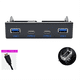 thumbnail image 5 of Concentrador de disquete USB 3.2 GEN2 TIPO C de 10 Gbps con panel de 3,5 pulgadas, 19 pines a puerto C, reversible, enchufable, 5 of 7