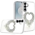 thumbnail image 2 of XPM for Samsung Galaxy S26+ / S26 Plus Angel Hearts Bling Glitter Diamond Hybrid TPU Cover, Colorful Frame Shockproof Protective Back Phone Case Cover (Silver), 2 of 7