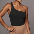 thumbnail image 2 of ZyeKqe Womens 1 Shoulder Tops Summer Sleeveless Ribbed Tank Top Casual Slim Basic Tees, 2 of 8