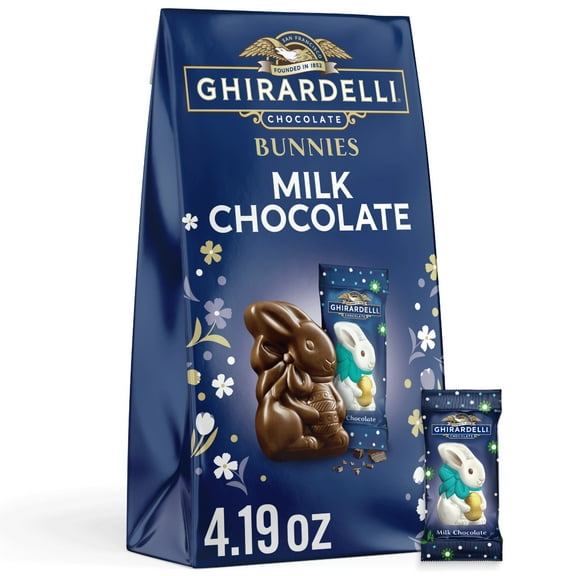 GHIRARDELLI Easter Milk Chocolate Bunnies, 4.19 oz Bag