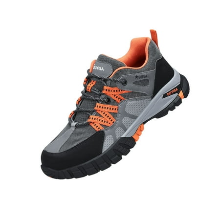 

Rotosw Women Men Protection Boot Slip Resistant Work Boots Steel Toe Safety Shoe Unisex Puncture-proof Lace Up Comfortable Hiking Shoes Model 8