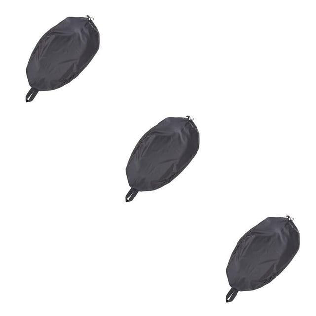 Youkk Housse Imperméable pour Cockpit de Kayak Bouclier de Bateau Rangement de Canot Anti-Poussière Housse anti-UV Noir TP Ensemble de 3