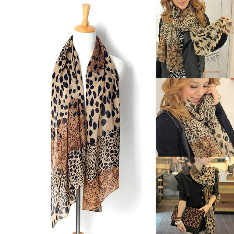 Silk Style Leopard Scarf