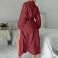 thumbnail image 4 of Awdenio Christmas Pajamas for Women Plus Size Womens Solid Love Printed Robe Bathrobe Gown Pajamas Long Sleepwear Pocket, 4 of 7