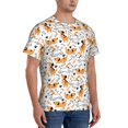 thumbnail image 2 of Vsdgher Cute Dog Print Men's Dry Fit Mesh Athletic Shirts Moisture Wicking Tennis T-Shirt Tops, 2 of 9