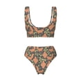 thumbnail image 6 of Rocae Squirrel And Nuts for Bikini Set for Women Two Piece Sexy High Swimsuits Split Crossover Bikini Small, 6 of 9