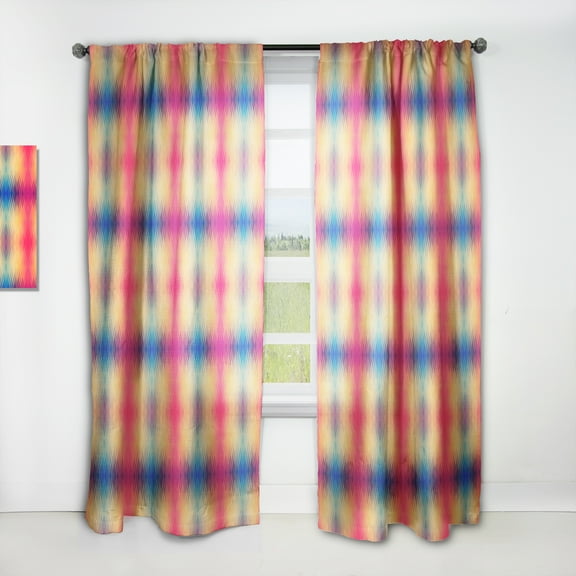 Designart 'Triangular Shapes Colourfields VIII' Modern Curtain Panel