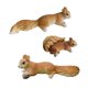 thumbnail image 4 of Estatua de ardilla, idea decorativa para manualidades, juguete para niños, figura de resina, animal Tres piezas amarillas, 4 of 8