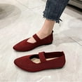thumbnail image 5 of Quaouag Women's Flats Shoes Pointed Toe Knit Washable Ballet Comfortable Dressy Mary Jane Flat, 5 of 7
