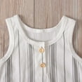 thumbnail image 4 of Lilgiuy Toddler Boys Clothes Set Sleeveless Beach Striped Vest Button Top Casual Pant Summer Outfit 2PCS for Vacation Holiday, 4 of 5