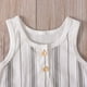 thumbnail image 4 of Ropa Para Bebés, Ropa Para Niños Pequeños, Chaleco A Rayas De Verano, Pantalones Cortos Con Botones, Conjunto De Dos Piezas, Blanco Odeerbi LM103-10238, 4 of 7