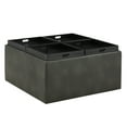thumbnail image 3 of Weston Home Novella Storage Ottoman, Gray Faux Leather, 3 of 8