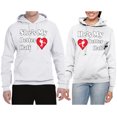 thumbnail image 2 of Wild Bobby, She Is My Better Half He Is My Better Half Cupid His and Hers Matching Couples Hoodies, White, Mens L-Womens 2XL, 2 of 3