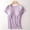 Purple, variant on KIHOUT Solid Color Blouse Short Sleeve Breast Round-Neck Feeding Pregnant Nursing Women Tops T-Shirt