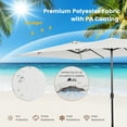 thumbnail image 6 of Gymax 15FT Double-Sided Market Umbrella Large Crank Handle Vented Twin Patio Beige, 6 of 6