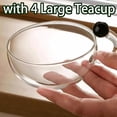 thumbnail image 5 of 20 OZ Electric Glass Teapot with Warmer,New Glass Electric Tea Kettle with Infuser, 9-Temperature 1000w Heating Ceramic Stove, TeaPot Set with Infuser for Tea & Coffee (Translucent-without Base), 5 of 7