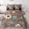 thumbnail image 1 of YST Geometric Grid 7-Piece Comforter Set, Mid Century, Abstract Room Decor, Twin, 1 of 4