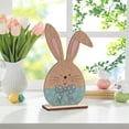 thumbnail image 4 of Uandlove Wooden Easter Decorations, 3D Stand-Up Blue Bunny & Egg Table Decor Set, Easter Centerpiece for Home Party Festive Decorations, 4 of 6