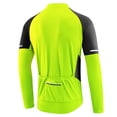 thumbnail image 4 of yeacher Men's Reflective Cycling Jacket for Outdoor Activities - Lightweight, UV-Protected, and Breathable with Multiple Pockets, Fluorescent Green, XXL, 4 of 5