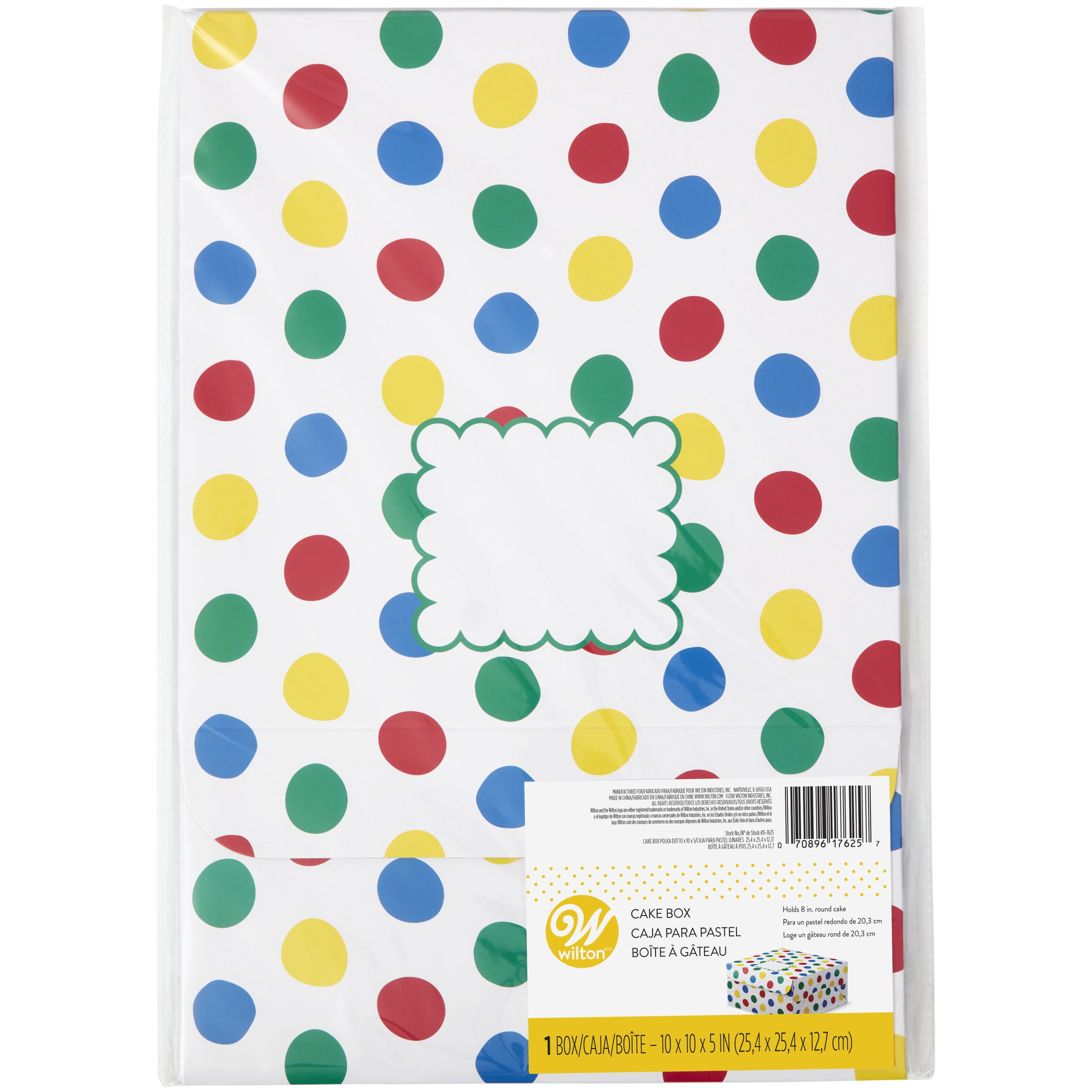 Wilton Polka Dot Cake Box 10 Inch Walmart Com