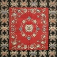 thumbnail image 1 of Ahgly Company Indoor Square Traditional Dark Almond Brown Persian Area Rugs, 7' Square, 1 of 6