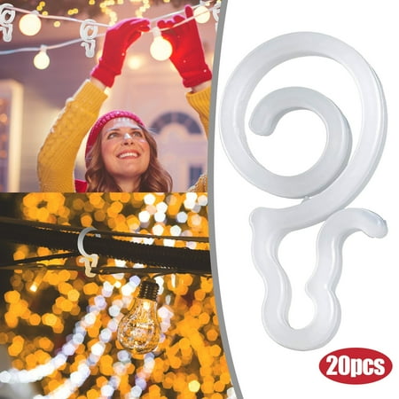 

ZHIYU Christmas Light Hooks Mini Gutter Hang Hooks Clip Outside String Lights
