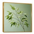 thumbnail image 2 of Designart "Minimalism In Lime Lightness Leaves" Leaves Floater Framed Canvas Prints, 2 of 5
