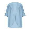thumbnail image 3 of WOYY Girls Sun Protection Open Front Shirt Summer Lightweight Chiffon Cardigan Top, Sizes 3-14, 3 of 3