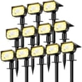 thumbnail image 1 of Focos solares Nipify, paquete de 12, sensor de movimiento a prueba de agua, 1 of 7