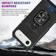 thumbnail image 6 of Designed for iPhone Air Case, with Magnetic Function & Credit Card Holder Stand Kickstand Heavy Duty Slim Shockproof Hybrid Rugged Drop Protective Cover for iPhone Air, Silver, 6 of 7