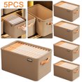 thumbnail image 1 of Organizador Sujetadores Caja Almacenamiento Plegable para Pantalones Vaqueros Doméstico Tela (caqui L) 5 Uds., 1 of 4