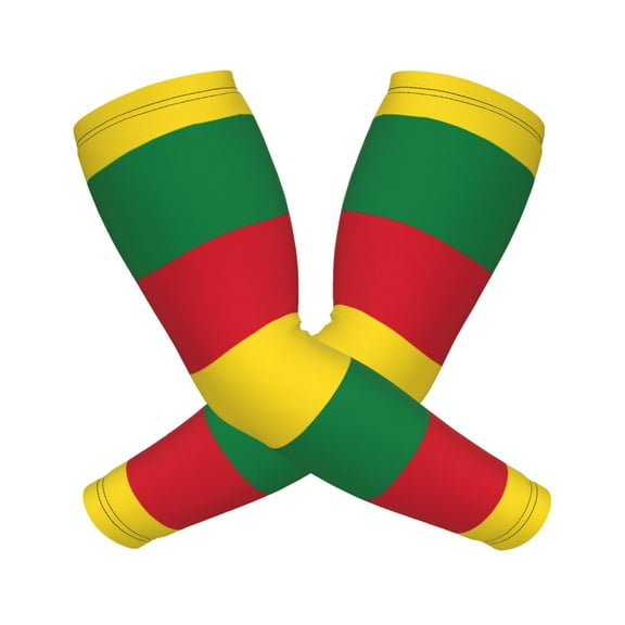 Reggae Rasta Flag Sports Compression Arm Sleeves Football Baseball Basketball Cycling Tennis For Men Women