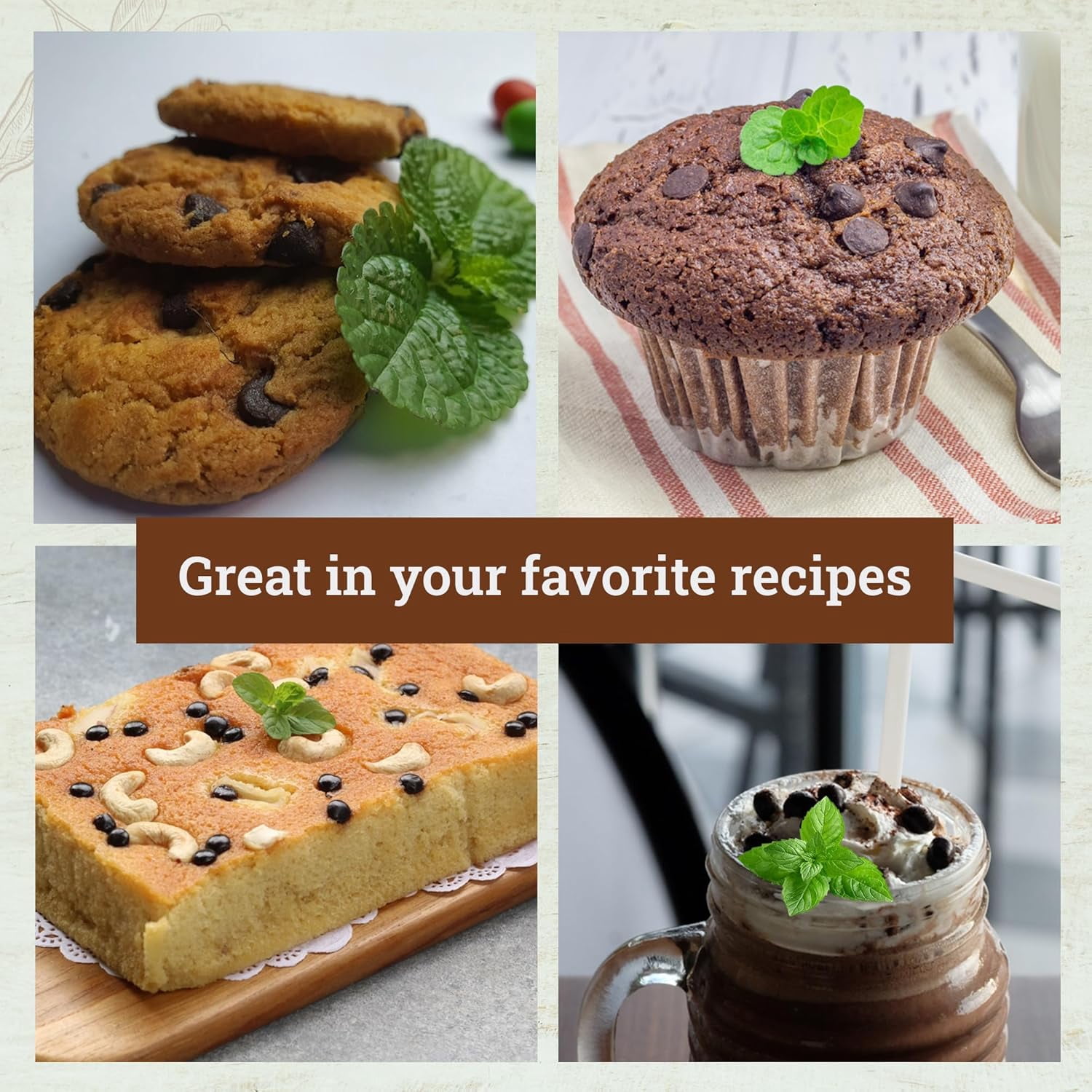 Missy J’s Organic Mint Carob Chips Gluten-Free Snacks Healthy Desserts for Baking & Snacking 3 Pack