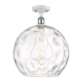 thumbnail image 2 of Innovations Lighting  Athens Water Glass - 1 Light 14" Semi-Flush Mount Clear Water Glass/White and Polished Chrome, 2 of 4