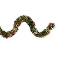 thumbnail image 5 of Northlight 12' x 3.5" Unlit Green/Red Wide Cut Christmas Tinsel Garland, 5 of 5