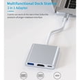 thumbnail image 3 of Eje Del USB C, Mini Estación De Acoplamiento Portátil 3 Del USB C En 1 Poder Del Paladio 60W Para El Proyector, 3 of 7