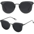 thumbnail image 2 of Fashion Round Polarized Sunglasses for Women UV400 Mirrored Lens SJ1057, 2 of 4