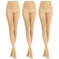thumbnail image 2 of Manzi 3 Pairs Dance Leggings 40D Convertible Ballet TransitionTights for Girls Women, 2 of 6