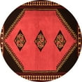 thumbnail image 1 of Ahgly Company Indoor Round Southwestern Orange Country Area Rugs, 5' Round, 1 of 1