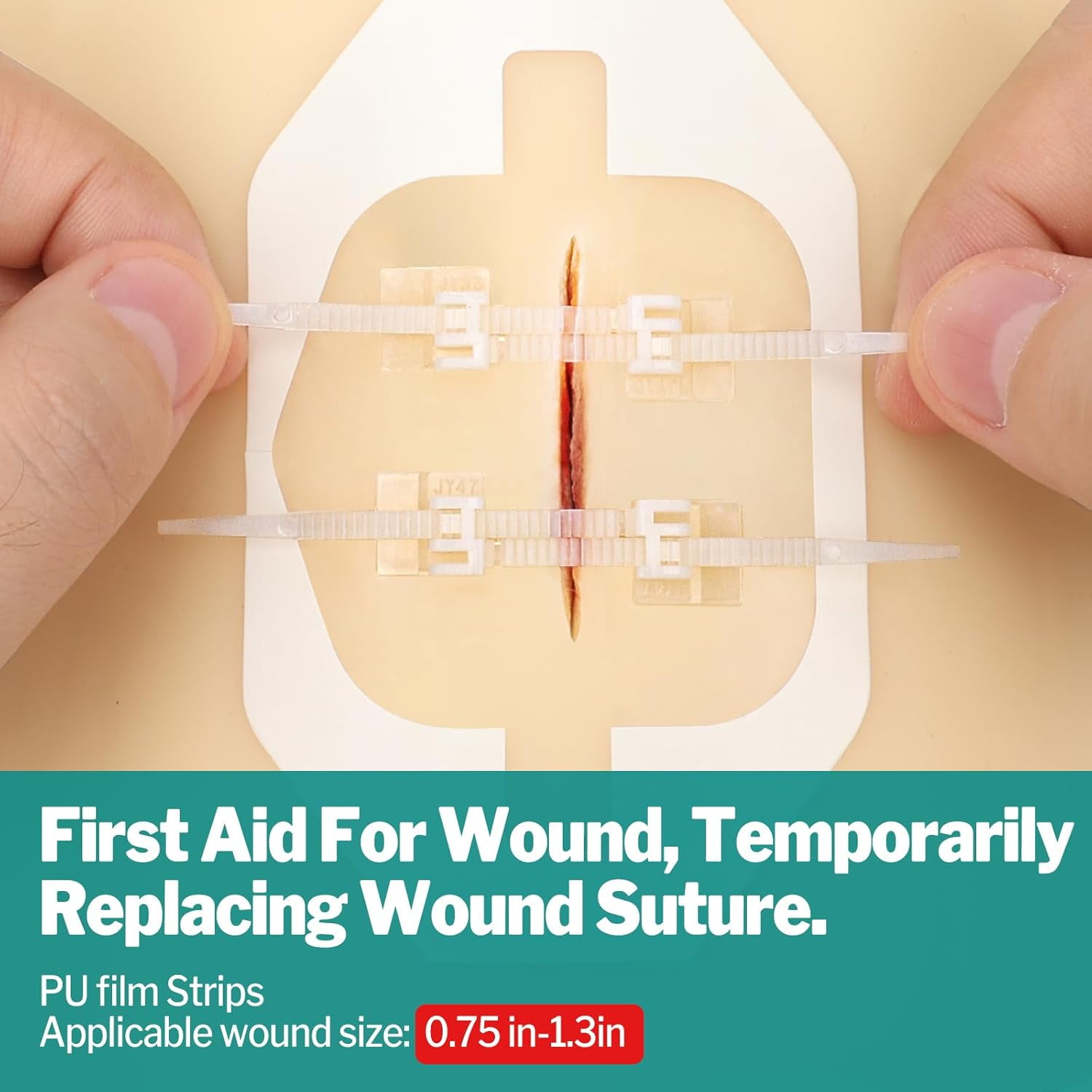 28 pack wound closure tape, 3 types of butterfly bandages, first aid tear closure set, no sutures required to repair wounds, quick hemostasis zipper style wound closure device