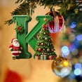 thumbnail image 3 of OAVQHLG3B 26 Green Alphabet Ornaments for Christmas Tree Initial Letter Santa Claus Pendant with Xmas Tree Mini Alphabet Hanging Decorations for Christmas Tree Party Gifts DIY Decor, 3 of 5