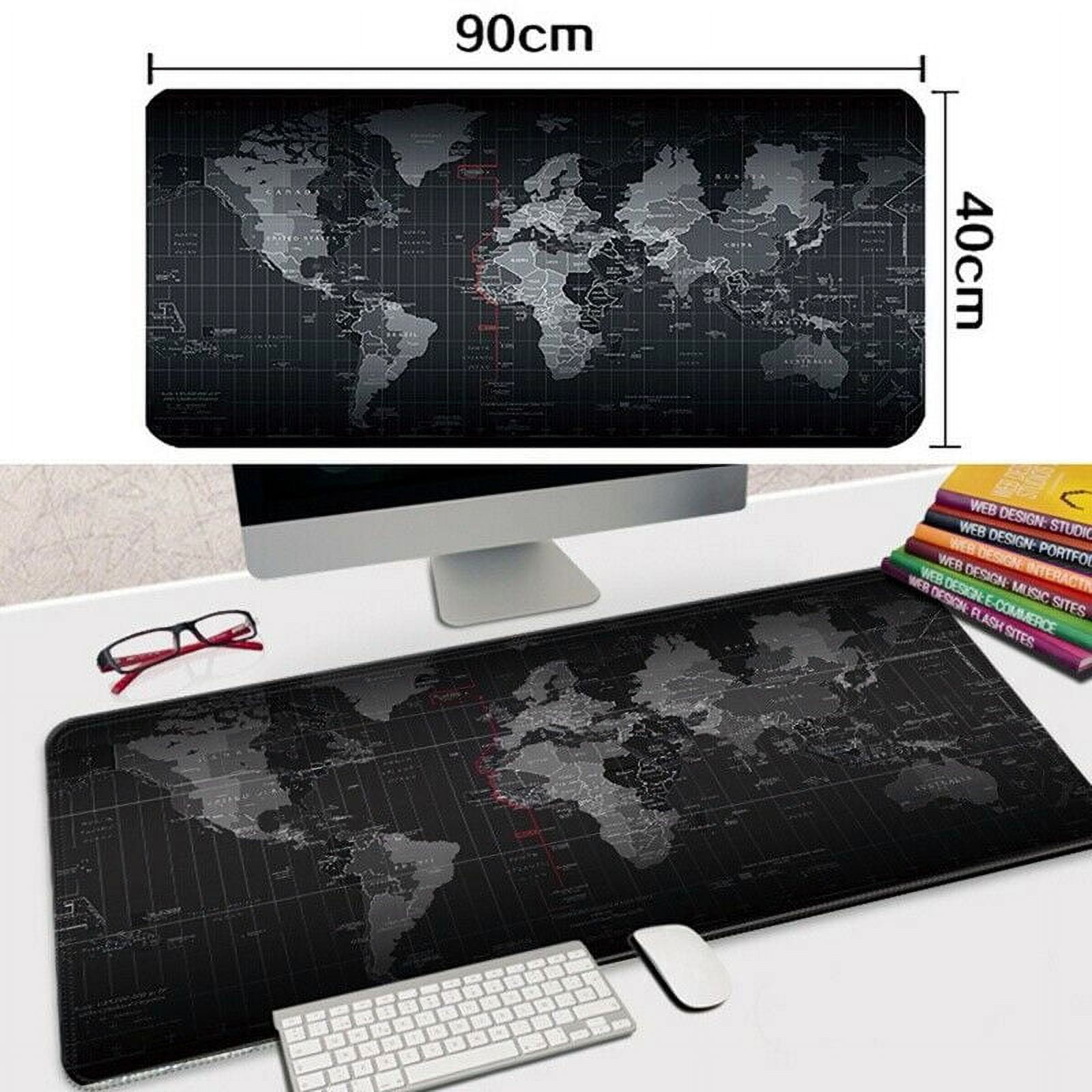 Apottwal World Map Desk Pad with Stitched Edge,XXL Desk Mat for Desk,Large  Gaming Mouse Pad with Non-Slip Rubber Base,Waterproof Keyboard Pad,Desk  Accessories Desk Protector for Office Home 