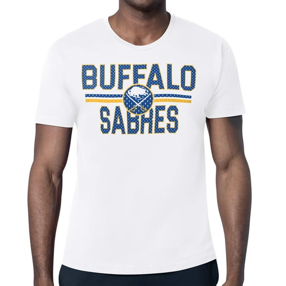 Men's Starter White Buffalo Sabres Mesh Look Team Name T-Shirt