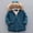 38#Blue, variant on Children's Velvet Padded Coat Winter Fashion Hooded Boy's Cotton Coat Cotton-padded Jacket