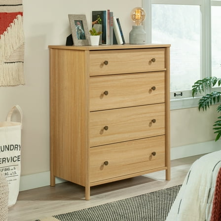 Mainstays Dowel 4 Drawer Dresser, Natural Teak Finish
