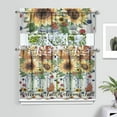 thumbnail image 2 of Fall Festival Tier Curtains Set of 3 Pumpkin Pattern Semi-Sheer Kitchen Window Treatment Panels, 2 of 6