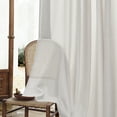 thumbnail image 3 of Jainmy Linen-Look Semi-Sheer Curtains, Back Tab Drapes with Hooks Living Room Bedroom ,Set of 2 Panels,52x108 inch, Natural, 3 of 10